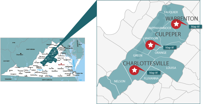 ServiceMaster Virginia Service Areas